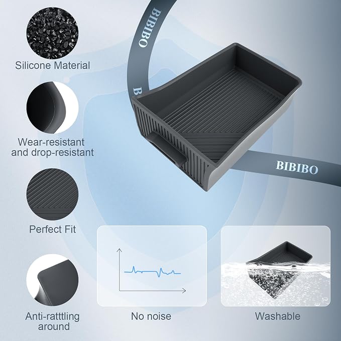 BIBIBO for New 2026 Toyota RAV4 Center Console Storage Drawer Tray 2026 RAV4 Console Organizer Under Navi Cubicle Extra Storage Box Drawer Silicone 2026 Toyota RAV4 Accessories