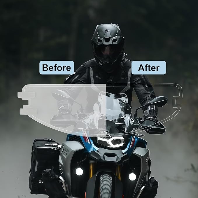 1PCS Universal Helmet Shield Anti Fog Film,Motorcycle Helmet Anti Fog Protective Layer, Rainproof & Hydrophobic Visor Film Insert for Clear Riding Vision in All Weather Conditions