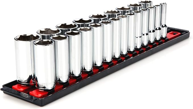 TEKTON 1/2 Inch Drive Deep 6-Point Socket Set, 23-Piece (10 - 32 mm) | SHD92006
