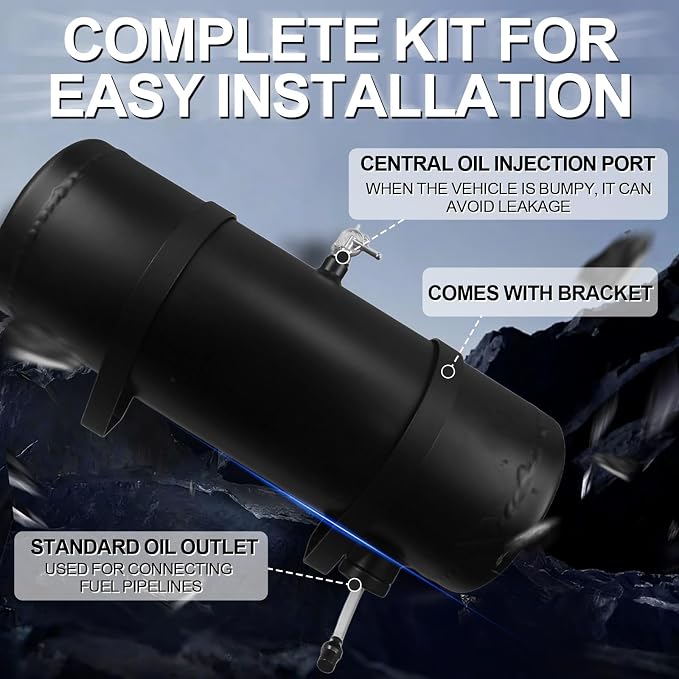 Black Gas Tank Fuel Tank Aluminum Cylinder 6 x 18" Center Fill 2 Gallon minibike gas fuel tank For Golf Cart ,Motorcycle ,Dune Buggy ,mini bike ,go kart