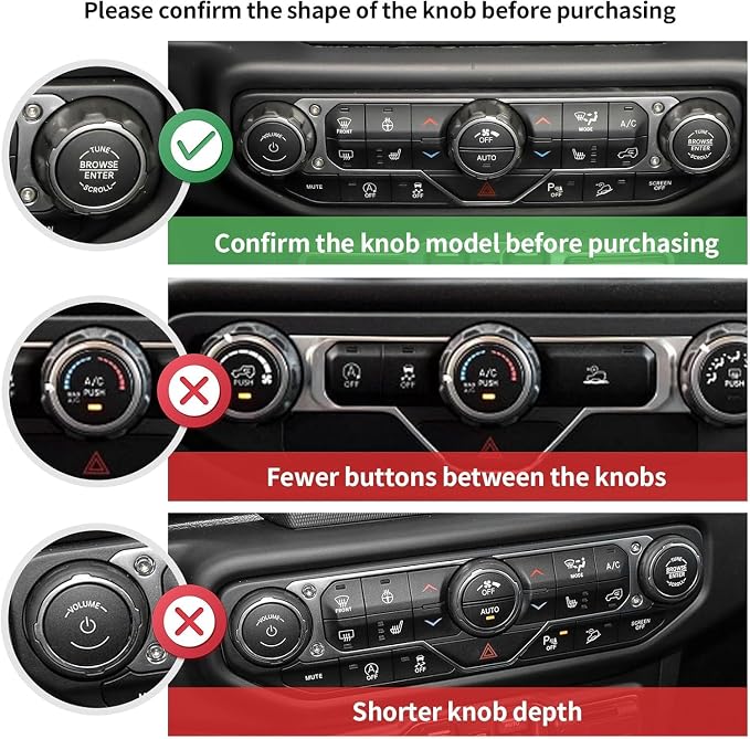 for Jeep Wrangler JL & Gladiator JT Window Switch Button Knob Cover Trim Kit, Red Aluminum Interior Decoration Accessories (2018–2024 2025+)