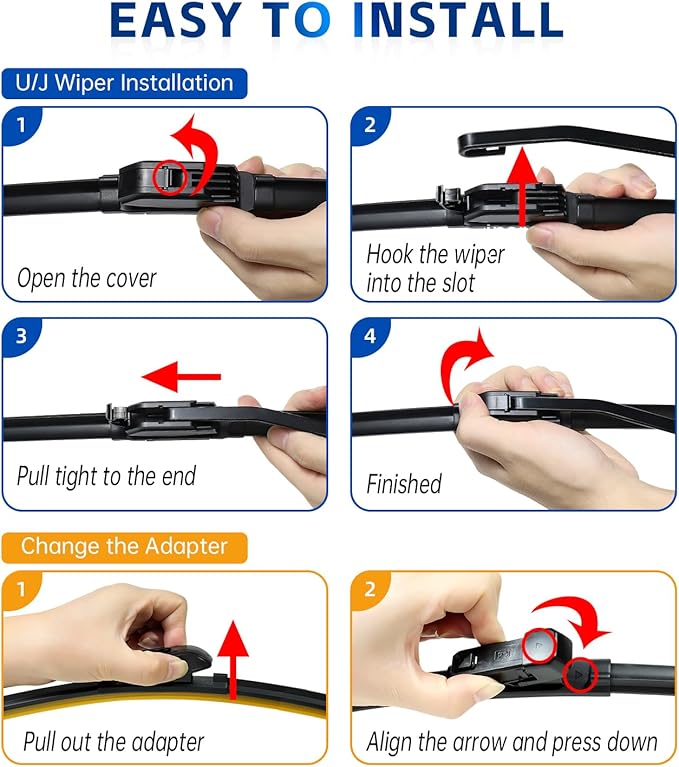 Windshield Wipers blades, 26'' + 22'' Wiper Blades Fit for Toyota Sequoia 2008-2022/ Tunda 2017-2021, for Honda Odyssey 2005-2025 All-season Automotive Replacement Windshield Wiper Blades (Set of 2)