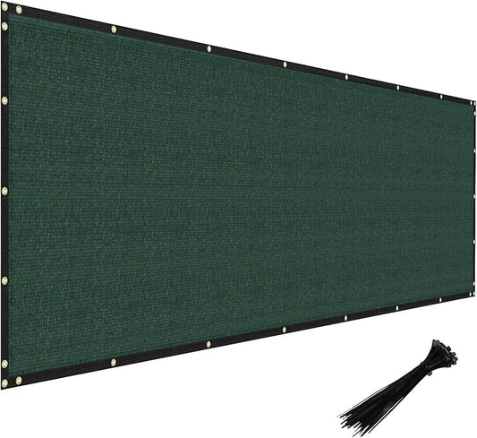 Windscreen4less Privacy Fence Screen Heavy Duty Windscreen Fencing Mesh Fabric Shade Net Cover for Outdoor Wall Garden Yard Pool Deck, 8'x227' Green