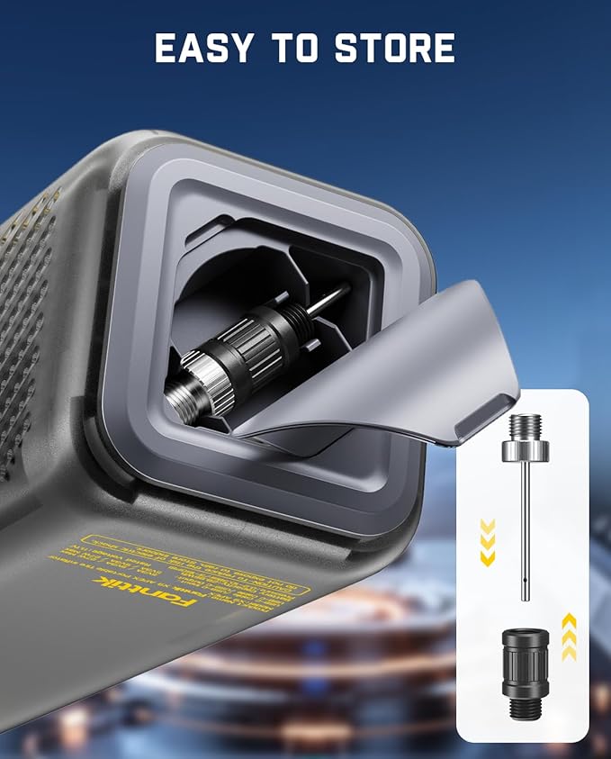 Fanttik X9 APEX Portable Air Compressor for Car Tires, 35s Fast Inflation, 150PSI Cordless Tire Inflator with Light and Power Bank, Suitable for SUV, Sedan, Motorcycle, Bike, Ball,Mechanical Gray