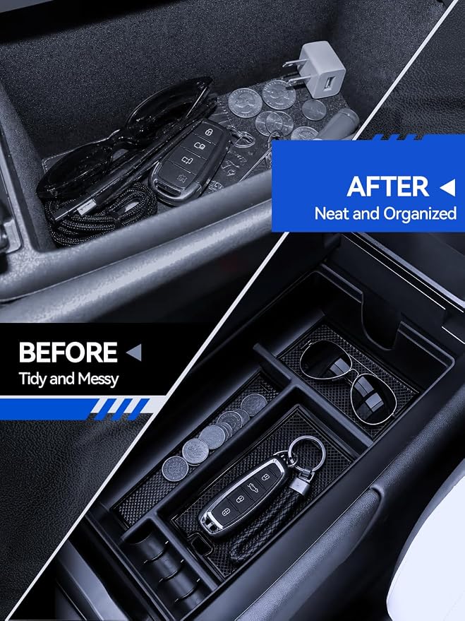 for RX Center Console Organizer 2023 2024 2025 2026 Lexus RX350/RX450/RX500 Accessories Armrest Tray Middle Storage Box Insert Container Durable ABS Plastic