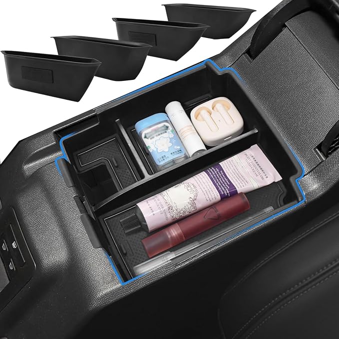 GZSH 2025 Upgrade Center Console Organizer fit for 2025 Ford Bronco 4 Door and 4 PCS Door Handle Storage Box fit for Ford Bronco 2021-2025 (Not for Sport)