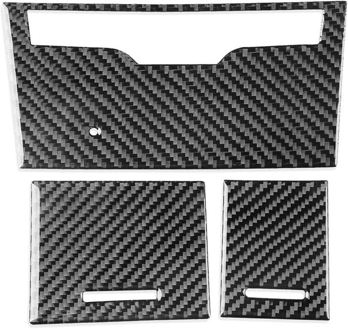 Black Soft Carbon Fiber car Interior Water Cup Central Control Storage Box Set 3/Piece Decorative Stickers Suitable for Acura TSX 09-14 Carbon Fiber car Interior
