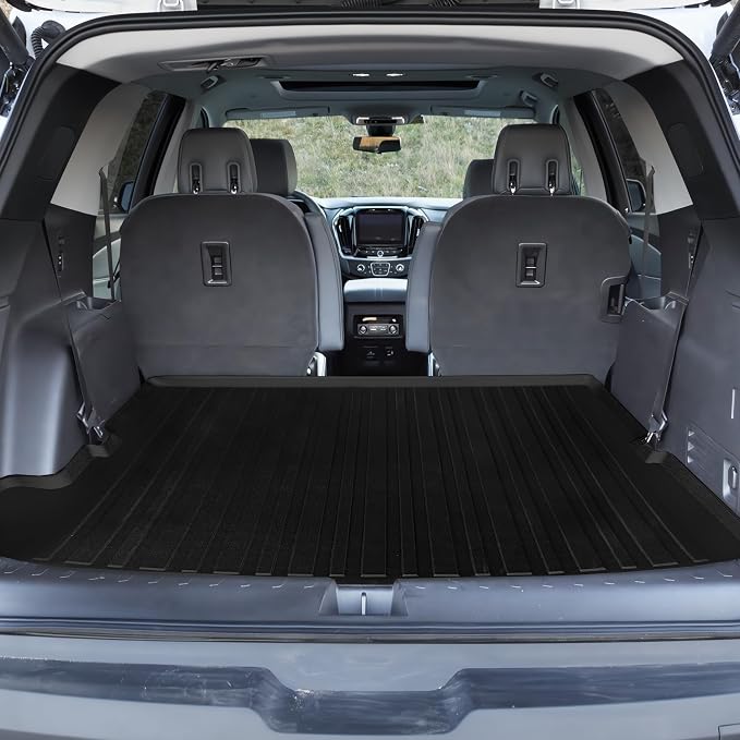 Premium Cargo Liner for Chevrolet Traverse 2018-2026 Behind 2nd Row - 100% Protection - Custom Fit Car Trunk Mat - All-Season Black Cargo Mat - 3D Shaped Laser Measured Trunk Liners