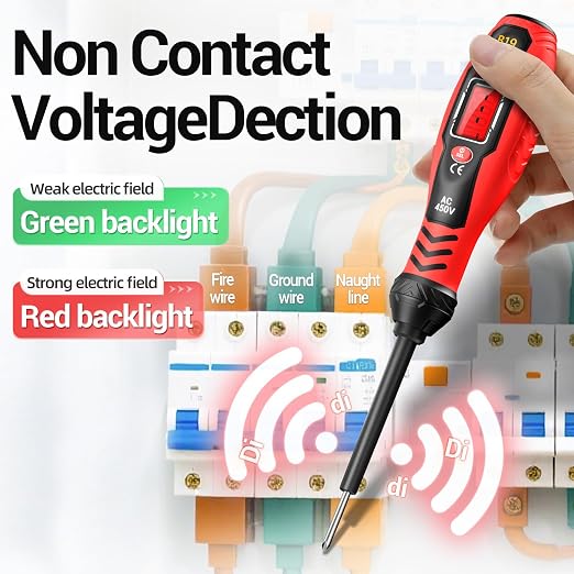 Multimeter with Voltage Tester Screwdriver Measures Non Contact Voltage Detector,Current,Resistance,Continuity,Diodes,Dual Range AC 11V/30V-1000V,Live/Null Wire Electric Tester with LCD Display