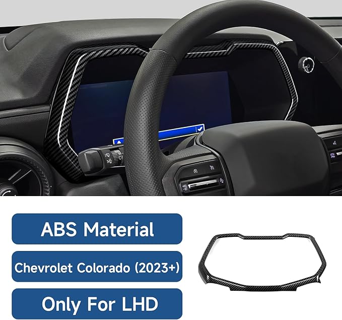 Car ABS Center Console Dashboard Panel Trim Cover for 2023 2024 2025 2026 Chevy Colorado Carbon Fiber Interior Accessories