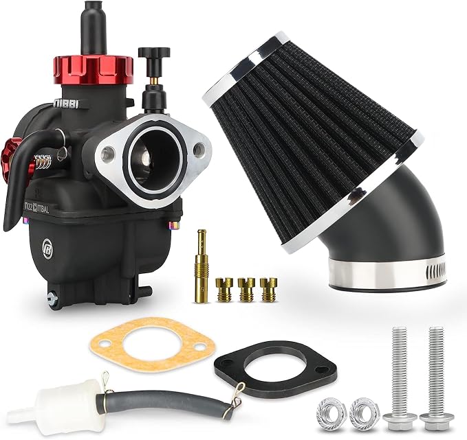 NIBBI PE24 Carburetor Kit, 24mm carburetor with Carb Jets - Fit for 140cc 150cc Dirt Bike Pit Bike Apollo TaoTao Lifan Kayo SSR