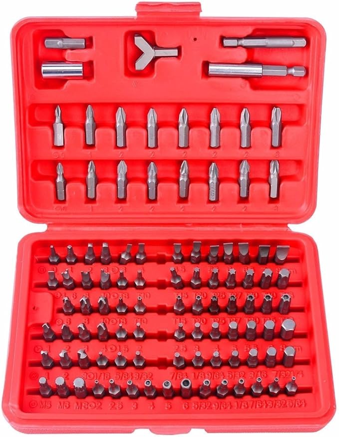 Vector Tools Security Bit Set, Chrome Vanadium Steel | 100-Piece Set