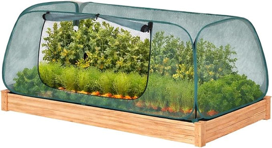 1Pack Raised Garden Bed Covers(45"X22"X18"), Pop Up Mesh Plant & Vegetable Cover,30% Sunblock Plant Shade Tent, Outdoor Planter Protection, Sun & Insect Guard