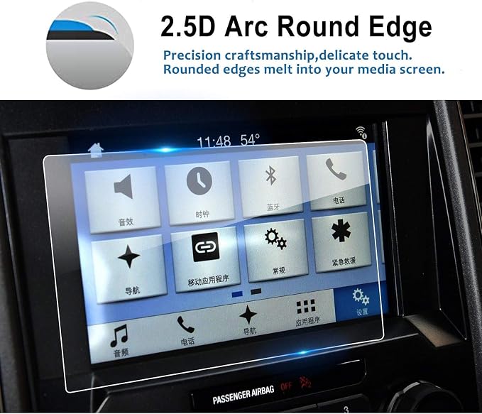 LFOTPP F150 Screen Protector for 2015-2021 2022 2023 F*ord F 150 F150 F250 F350 F450 sync2 sync3 Coupe Hatchback 8 Inch Navigation Glass Infotainment 8" Center Touch Screen Protector