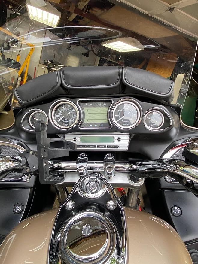 Daniel Smart Motorcycle Windshield Bag for Harley Touring 1996-2013, 3-Pocket Water Resistant Windscreen Bag Compatible with Electra Glide, Street Glide FLHX FLH, Trike Models