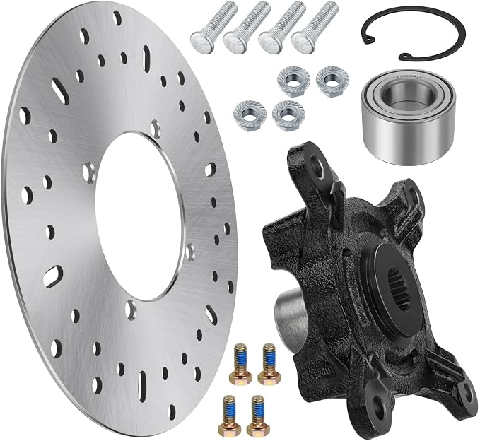 M MATI Front Wheel Hub with Bearing Studs & Brake Rotor for Polaris Ranger 500 570 Full-Size 2016-2024 Ranger EV 2017-2022 PRO-XD-Mid-Size