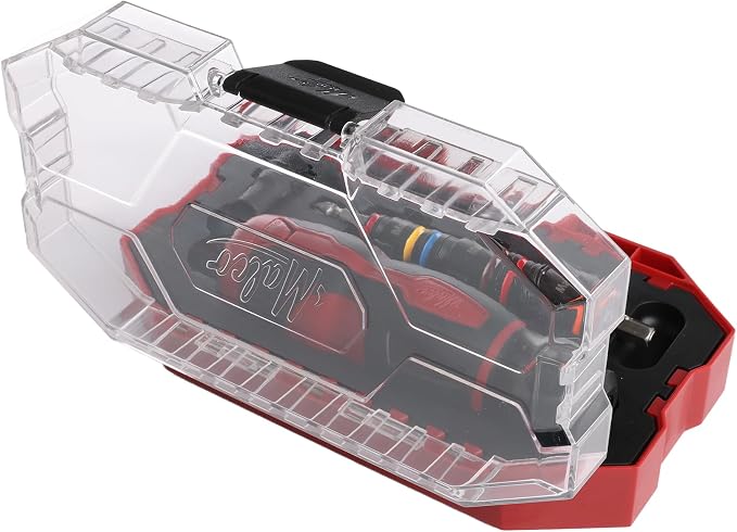 Malco KITFB2 C-RHEX 7-in-1 Flip Bit Socket Set with Premium Grip Storage Handle & Case – 6 Cleanable Reversible Hex Sizes (1/4"-9/16"), 12 Impact-Rated Bits, Insert Bit Socket