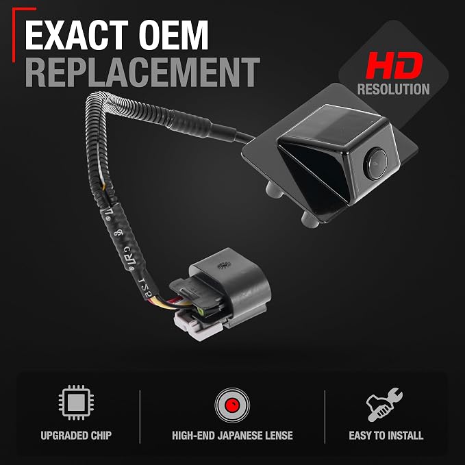 Rear View Backup Camera - Compatible with 2007-2008 Chevrolet Tahoe, 07-08 Suburban 1500, 07-08 Suburban 2500; 2007-2008 GMC Yukon; 07-08 Cadillac Escalade ESV - OEM 15173619, 590-076, GM1960104