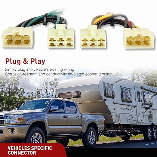 Nilight 4 Pin Trailer Wiring Harness Kit 55379 Compatible with 1989 1990 1991 1992 1993 1994 1995 Pickup 2000 2001 2002 2003 2004 Tacoma Vehicle Standard 4 Way Hitch Harness