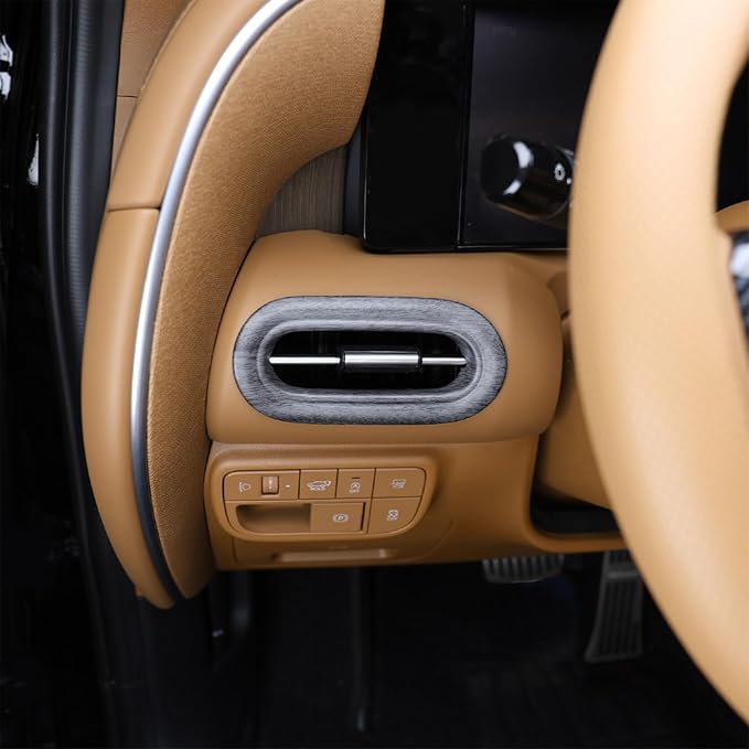 Compatible with Hyundai Palisade 2026 Accessories 2pcs ABS Car Interi or Upper Air Vent Outlet Cover Trim (Wood Grain)