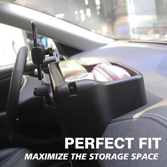 BestEvMod AOSK Center Console Organizer & Dash Tray & Screen Back Organizer Compatible with 2021-2024 Mustang Mach E Accessories 3PCS Set Storage Box Middle (V1 Console + Screen Back + Dash)