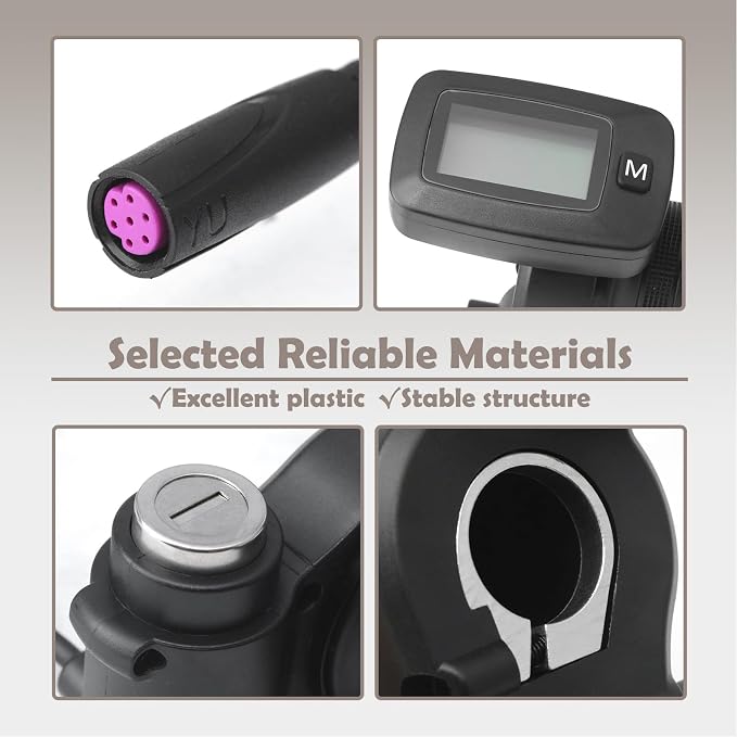 Upgrade 48V Throttle with M Key button Replacement for tutti Soleil 01 for Tuttio Soleil01 for tutto Soleil 01 Electric Dirt Bike Note the button（with M) is not compatible with the one (without M)