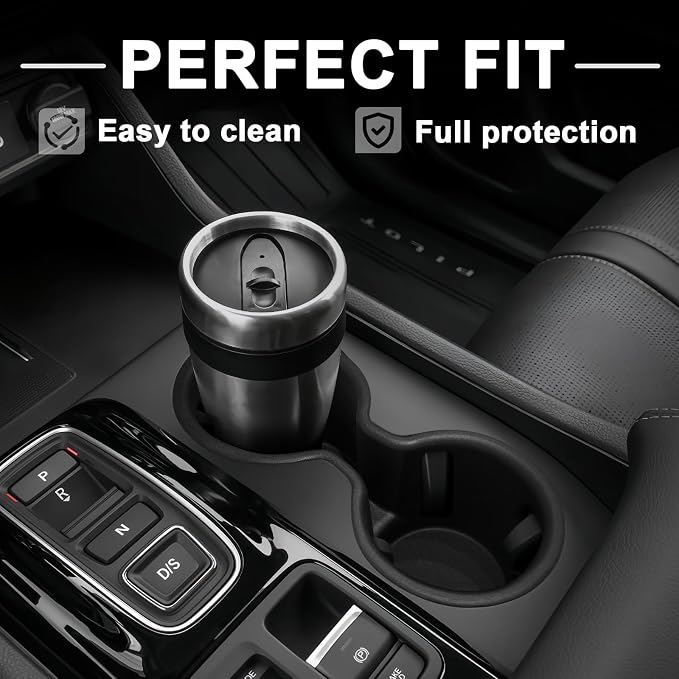 Muslogy Center Console Organizer & Cup Holder Insert & Magnet Armrest Hidden Storage Compartment Compatible with 2023-2026 Honda Pilot/2024-2026 Passport Center Console Inserts Interior 3PCS Set