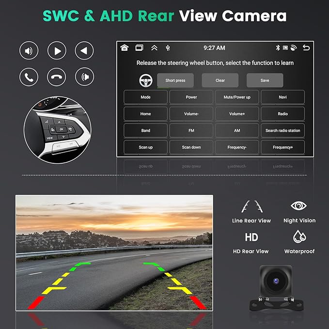 [8-Core 6+128GB] Hikity Android 15 Car Stereo for 2010-2016 Jeep Patriot Compass, 10.1 Inch Touchscreen Radio with Wireless Carplay Android Auto, Bluetooth GPS WiFi 32EQ DSP FM RDS SWC+Backup Cam