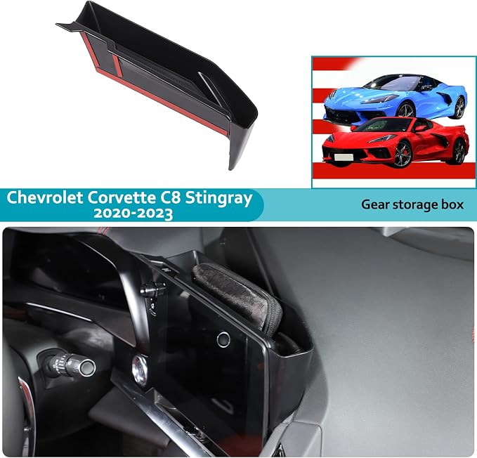 Dash Tray Center Console Dash Storage Tray Fit for Corvette C8 Stingray 2020 2021 2022 2023-2025, Insert Organizer Brings Well-Organized Storage Space, Console Dashboard Organizer, Holds a U.S. Patent
