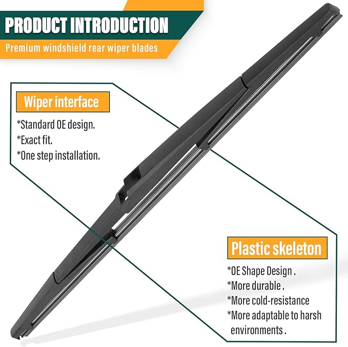 Windshield Wiper Blades Replacement for Toyota CHR C-HR 2018 2019 2020 2021 2022 Original Factory Quality Front Rear Wiper Blade Set - 26" 16" 14" (Set of 3)