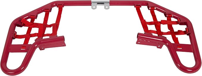 ALMULOO Nerf Bar W/Nets Compatible with 1987-2004 Yamaha Warrior 350 YFM350X Side Steps Aluminium Steel Cloth Powder Coated Chrome