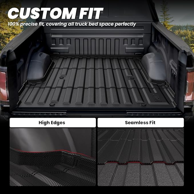 LASFIT 5.5ft Bed Mat for Ford F-150 2015-2023| F150 Lightning 2022 2023 67.1" Trcuk Bed Box Liner TPE All Weather Protector Durable & Easy Clean-Not Fit for Drop in Bedlienr