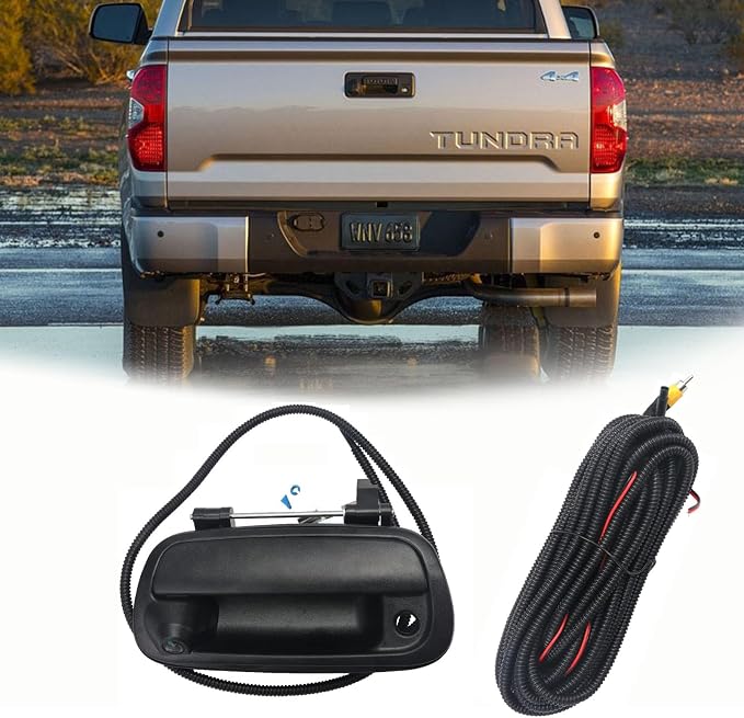 DYRDINSHOW Tailgate Handle Backup Camera Select for Toyota Tundra 2000-2006 Tailgaters Rear View Camera Replacement Car Door Tailgate Camera Park Assist Reverse Camera