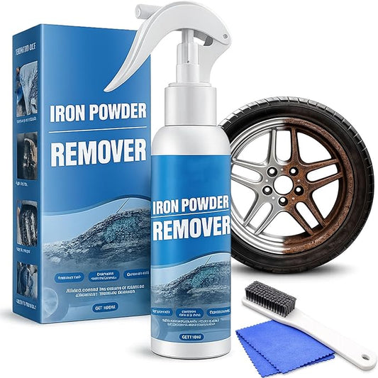 Multi-functional Quick-Acting Rust Removal Spray, 30/100ML Instant Rust Remover for Metal, Car Wheels, Tools & Bikes, Fast-Acting Iron Powder Remover, Restores Shine & Prevents Oxidation (100ml)