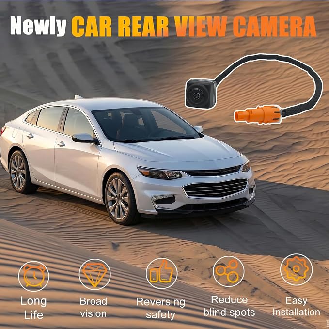 Backup Camera Compatible with Chevrolet Malibu 2023-2024 1.5L 4Cyl, Reverse Parking Assist, Plug-and-Play OEM Replacement Rear View Camera Replaces# 84543080 42861580