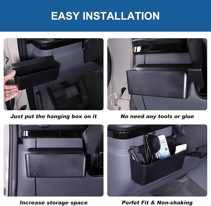 Car Interior Storage Compatible with INEOS Grenadier 2020-2024 - Side Pocket & Center Console Storage Box - ABS Accessories
