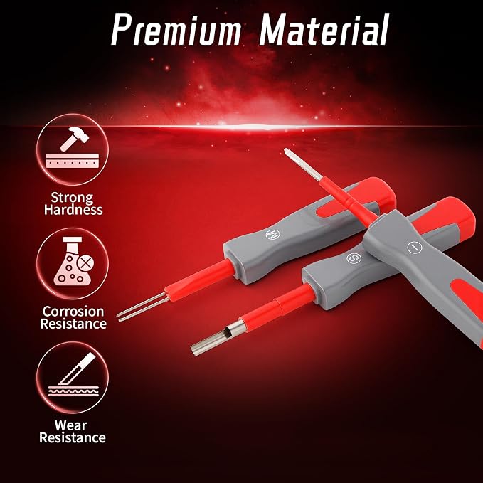 26PCS Universal Terminal Removal Tool Kit, Connector Pin Removal Tool for Replace Universal Automotive Vehicle Wire Harness Pin Connector Release