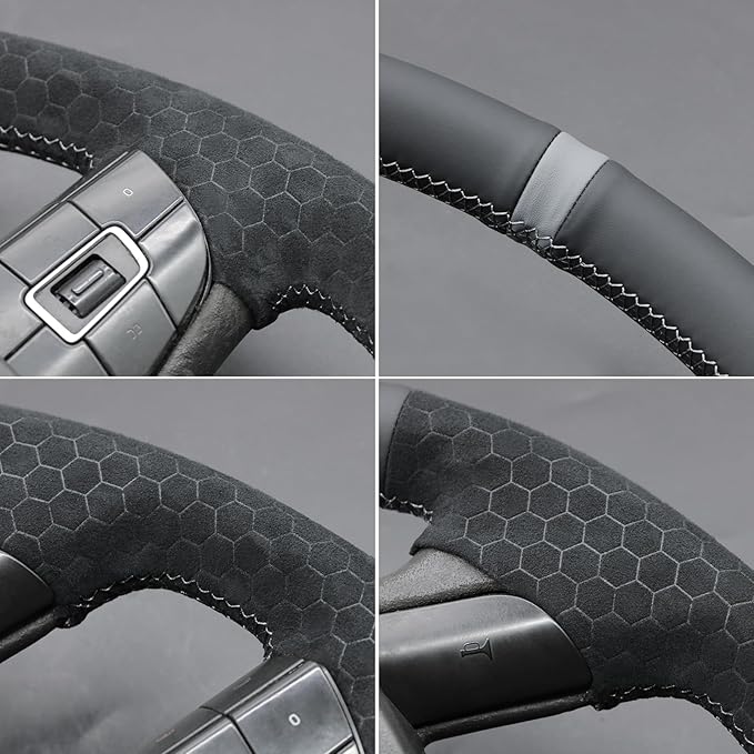 MEWANT Hand Sewn Steering Wheel Cover Wrap for Volvo VNL VNR FM FH 2017-2025 Steering Wheel Accessories for Volvo FM