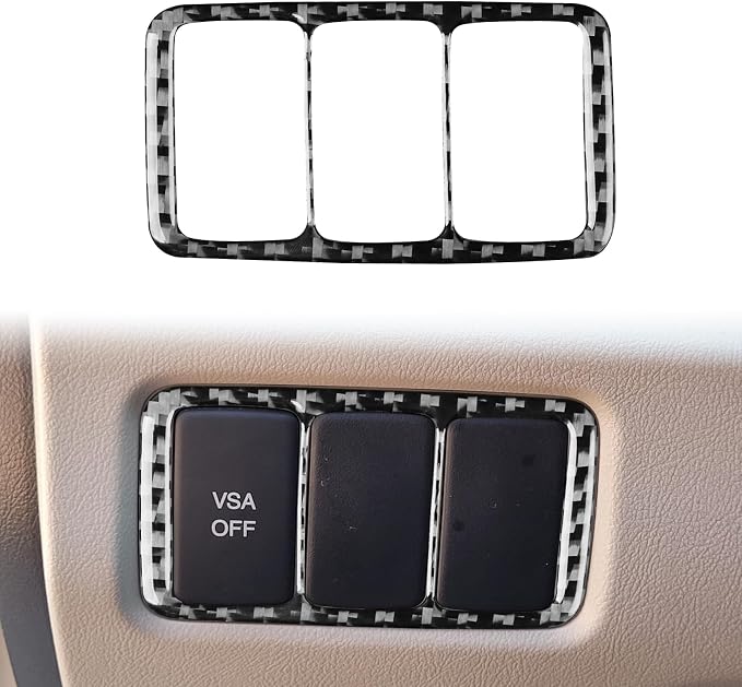 Black Soft Carbon Fiber car Interior Headlight Switch 1/Piece Decorative Sticker Suitable for Acura TSX 09-14 Carbon Fiber car Interior