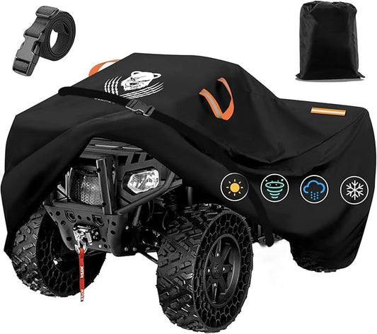 ATV Covers Waterproof Outdoor,4 Wheeler and Quad Cover,Durable and UV-Resistant,All Weather Protection Four Wheeler Cover,Fit for Polaris Honda Yamaha Kawasaki Suzuki-86.6x38.6x41.7