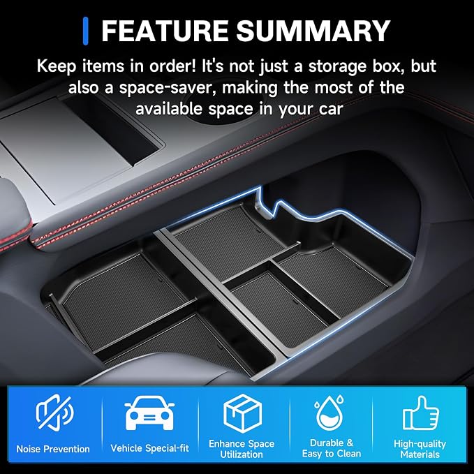SXCY 2025 2026 Toyota Sienna Under Console Organizer Tray [Not for Console w/ Cool Box] for 2021-2025 2026 Sienna Accessories