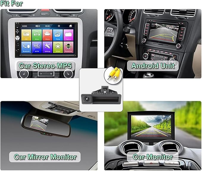 GreenYi AHD 1080P Vehicle Backup Camera for BMW E82 E88 E84 E90 E91 E92 E93 E70 E60 E61 E39 3 5 X5 X6, Car Rear View 170 Fisheye Lens IP68 Waterproof Trunk Handle Camera