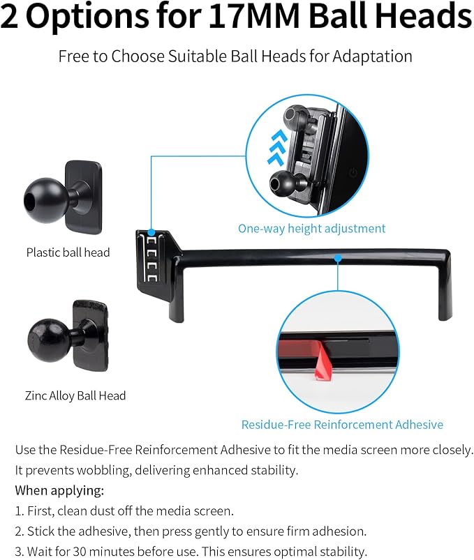 15W Wireless Fast Charger for 2016-2020 Honda Pilot/2019-2020 Passport/2017-2020 Ridgeline Accessories 5/8-inch Screen Fixed Clip, Interior Decoration Mobile Phone Mount, 360° Rotation