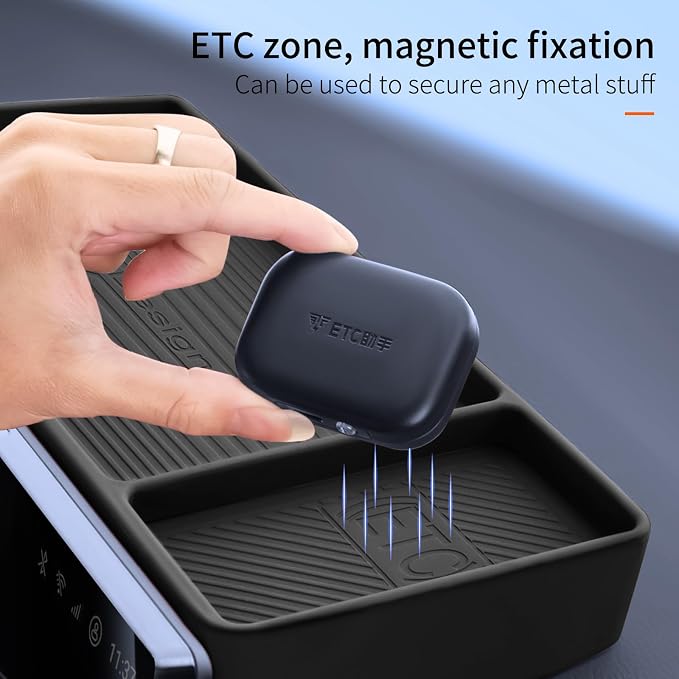 Silicone Center Console Dash Storage Tray Compatible with Toyota RAV4 2020-2025, Dashboard Organizer Back Storage, Sunglasses Holder Screen Dash Organizer
