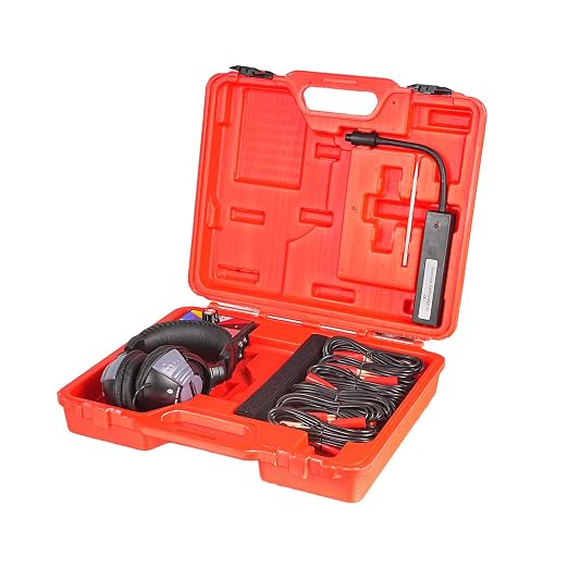 Chassis Ears Automotive Stethoscop Kits with Headphones, 6 Channel Car Engine Noise Finder Mechanic Stethoscope with Headset