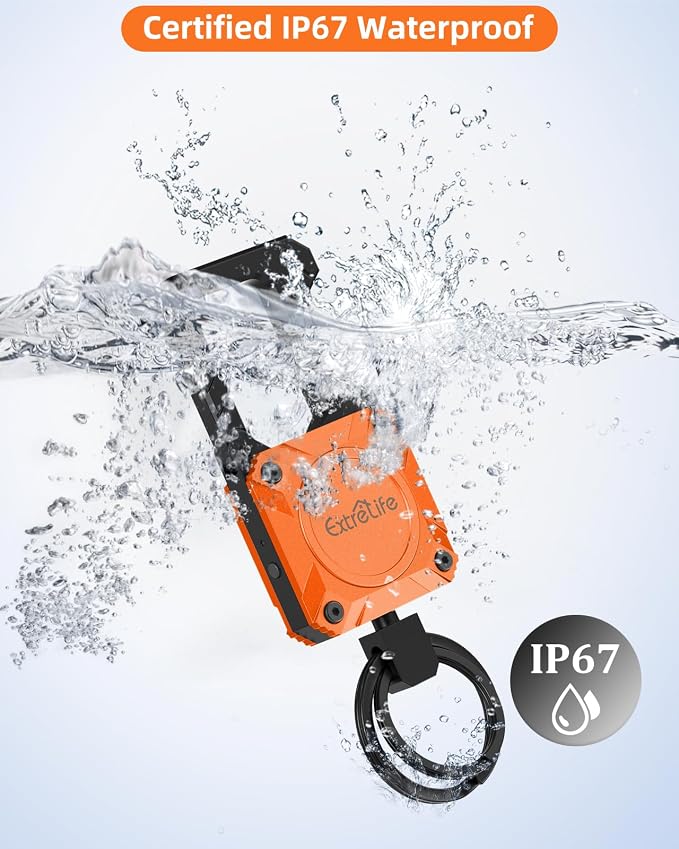 ExtreLife Keychain, Works with Apple Find My, Bottle Opener, Carabiner Car Key Chains with Gps Tracker