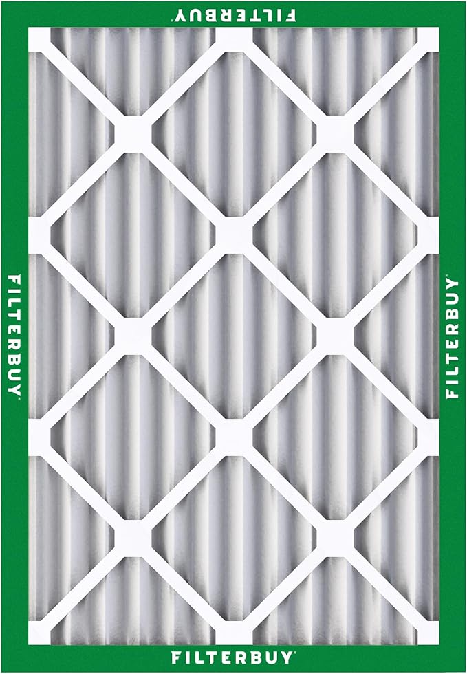 Filterbuy 30x32x2 Air Filter MERV 8 Essential Dust & Allergy Defense (12-Pack), Electrostatic Pleated HVAC AC Furnace Filters Replacement (Actual Size: 30.00 x 32.00 x 1.75)