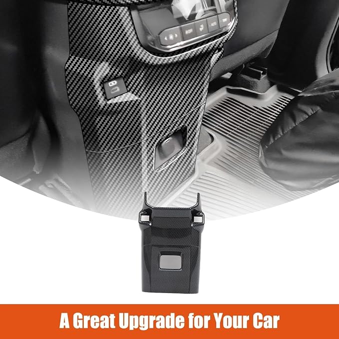 Rear Air Condition Vent Outlet Rear Defense Kick Outlet Compatible with Toyota Grand Highlander 2024 2025 2026 Fit for 2024-2026 Grand Highlander ABS Accessories(Carbon Fiber)