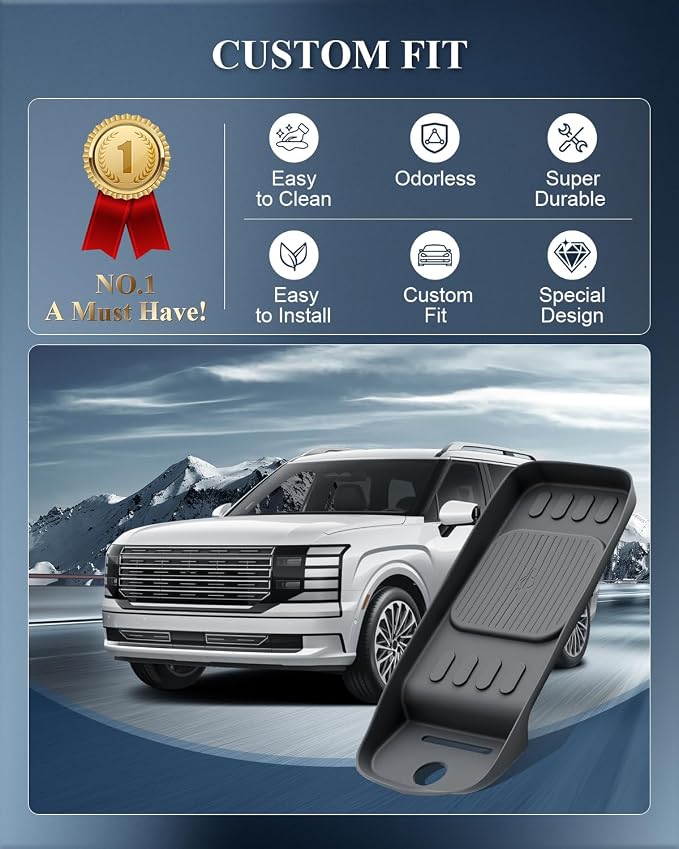 BIBIBO for 2026 Palisade Silicone Charging Mats 2026 Hyundai Palisade (SE, SEL, SEL Convenience, SEL Premium, XRT Pro, Limited, Calligraphy) Center Console Insert Wireless Charging Mats