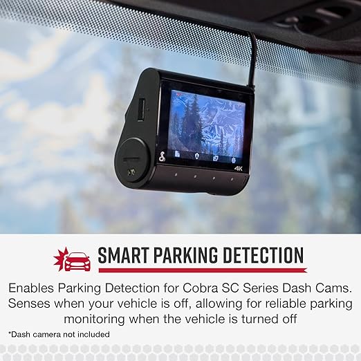 Cobra 2.5A DIY Hardwire Kit - OBDII to USB-C/Micro-USB with 15ft Cable, Compatible with SC 400D, SC 250R and Other Dash Cam Models